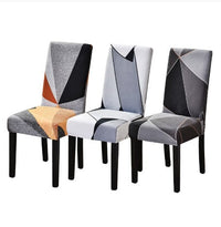 HKM-335763 Waterproof Chair Cover for Single Seat Sofa - Geometric Patterns in Black and Gray