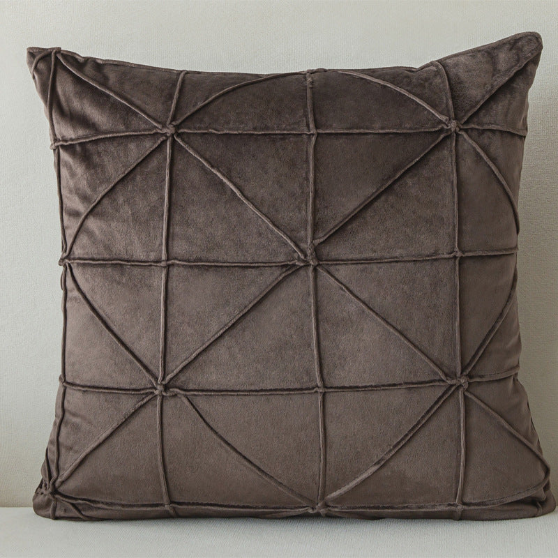 HKM-335827 Solid Color Velvet Cushion Cover with Embroidery, 45x45cm, Multiple Color Options