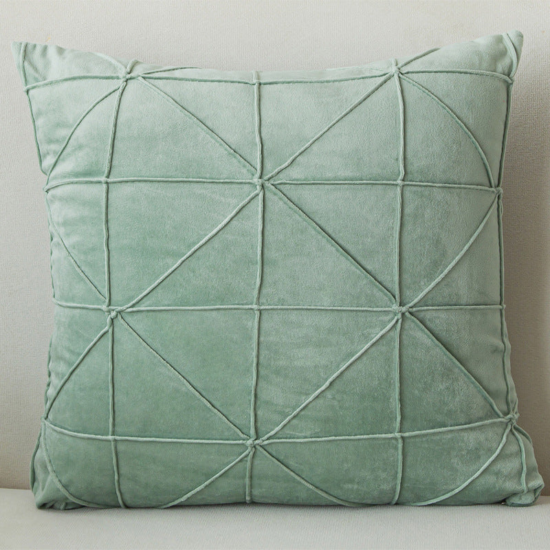 HKM-335827 Solid Color Velvet Cushion Cover with Embroidery, 45x45cm, Multiple Color Options