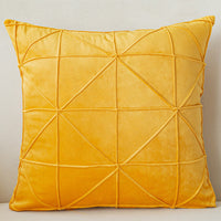 HKM-335827 Solid Color Velvet Cushion Cover with Embroidery, 45x45cm, Multiple Color Options