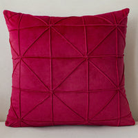 HKM-335827 Solid Color Velvet Cushion Cover with Embroidery, 45x45cm, Multiple Color Options