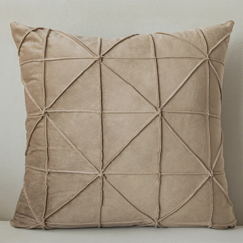 HKM-335827 Solid Color Velvet Cushion Cover with Embroidery, 45x45cm, Multiple Color Options