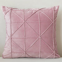 HKM-335827 Solid Color Velvet Cushion Cover with Embroidery, 45x45cm, Multiple Color Options