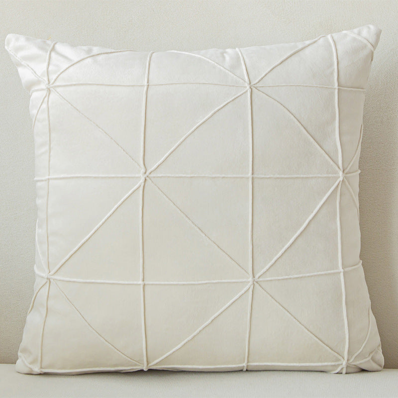 HKM-335827 Solid Color Velvet Cushion Cover with Embroidery, 45x45cm, Multiple Color Options