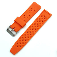 HKM-335891 Breathable Silicone Rubber Watch Strap - Compatible with Seiko 20mm & 22mm