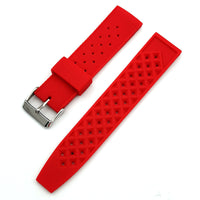 HKM-335891 Breathable Silicone Rubber Watch Strap - Compatible with Seiko 20mm & 22mm