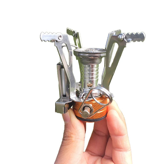 KTX-335891 Compact Outdoor Gas Camping Stove with Piezo Ignition and Wind Resistance