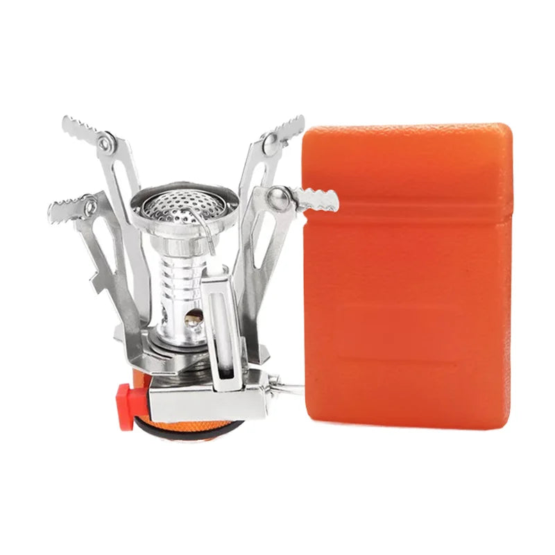 KTX-335891 Compact Outdoor Gas Camping Stove with Piezo Ignition and Wind Resistance