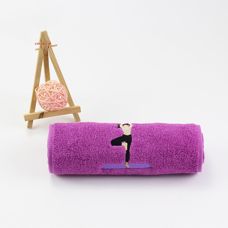 HKM-335955 Pure Cotton Long Embroidered Sports Towel 20x110 cm