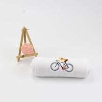 HKM-335955 Pure Cotton Long Embroidered Sports Towel 20x110 cm