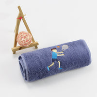 HKM-335955 Pure Cotton Long Embroidered Sports Towel 20x110 cm
