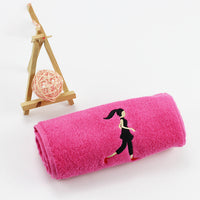 HKM-335955 Pure Cotton Long Embroidered Sports Towel 20x110 cm