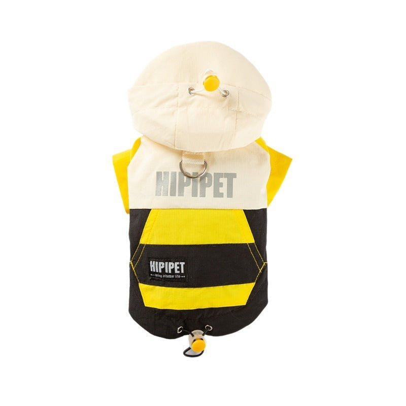 HKM-336019 Color Block Dog Hoodie with Adjustable Fit and Belt Loop for Small to Medium Dogs