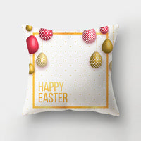 HKM-336211 Nordic Minimalist Cute Rabbit Peach Skin Fabric Cushion Cover - 45x45cm