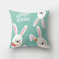 HKM-336211 Nordic Minimalist Cute Rabbit Peach Skin Fabric Cushion Cover - 45x45cm