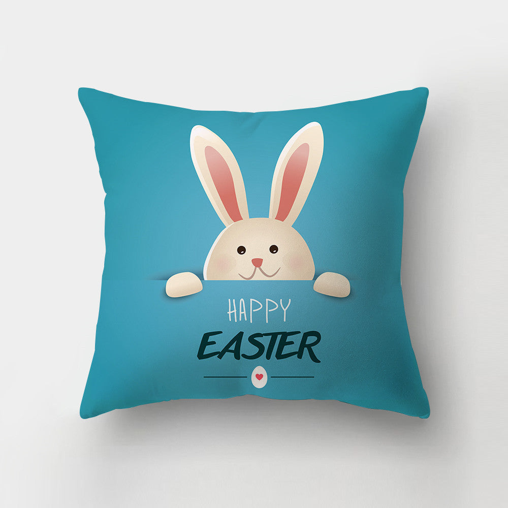 KTX-336211 Nordic Minimalist Cute Rabbit Peach Skin Fabric Cushion Cover - 45x45cm