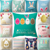 HKM-336211 Nordic Minimalist Cute Rabbit Peach Skin Fabric Cushion Cover - 45x45cm