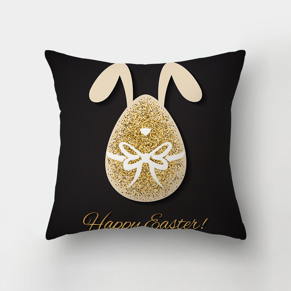 KTX-336211 Nordic Minimalist Cute Rabbit Peach Skin Fabric Cushion Cover - 45x45cm