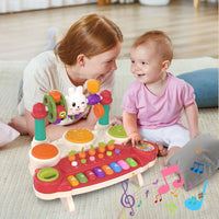 HKM-336339 20-in-1 Baby Musical Piano Toy with Animal Sounds - Educational Plastic Keyboard for Children