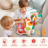 HKM-336339 20-in-1 Baby Musical Piano Toy with Animal Sounds - Educational Plastic Keyboard for Children