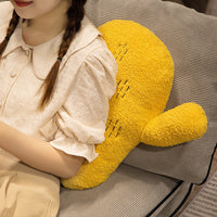 HKM-336339 Cartoon Solid Color Cactus Cushion for Bedside and Sofa - Yellow, Brick Red, Green Options