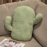 HKM-336339 Cartoon Solid Color Cactus Cushion for Bedside and Sofa - Yellow, Brick Red, Green Options