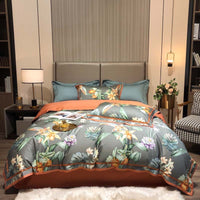 HKM-336531 Four-Piece Long-Staple Cotton Villa Quilt Cover Set for 1.5m and 1.8m Beds