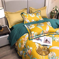 HKM-336531 Four-Piece Long-Staple Cotton Villa Quilt Cover Set for 1.5m and 1.8m Beds