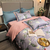 HKM-336531 Four-Piece Long-Staple Cotton Villa Quilt Cover Set for 1.5m and 1.8m Beds