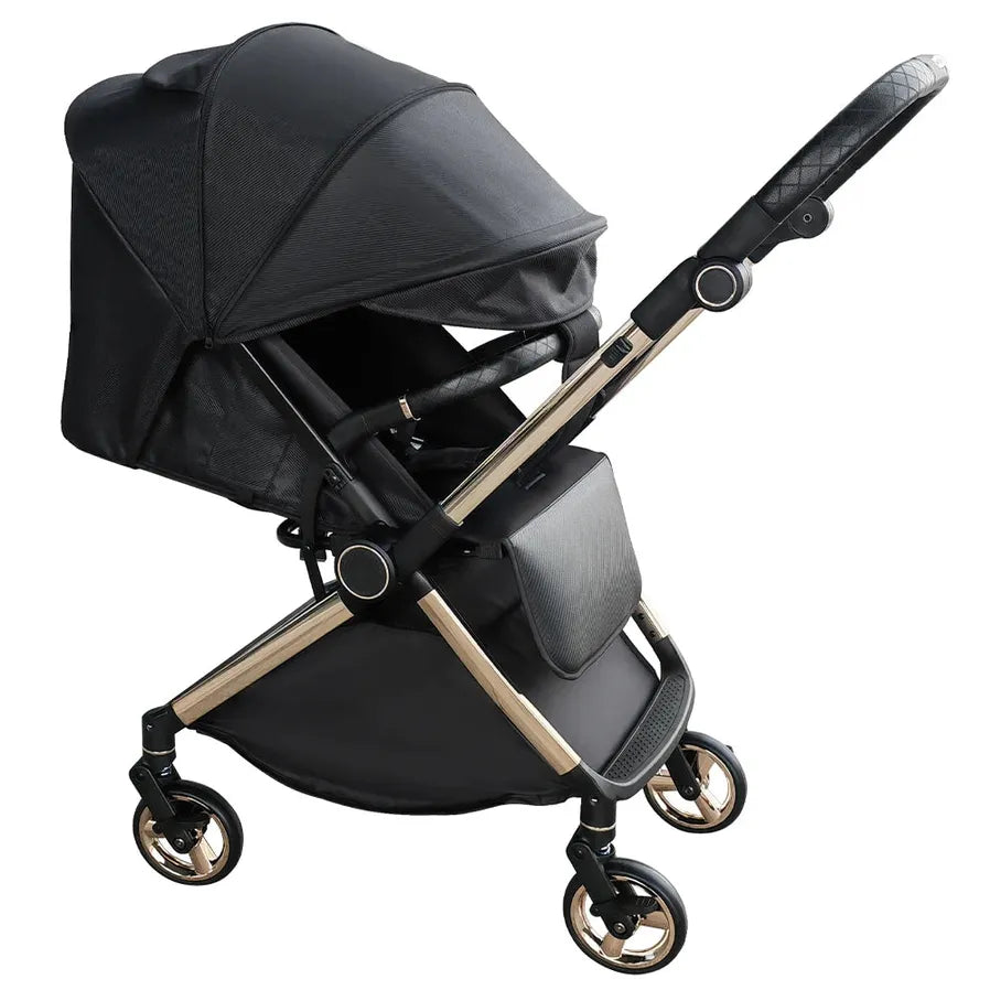 KTX-336723 Lightweight Aluminium Frame Baby Stroller, One-Hand Foldable Pushchair with Canopy