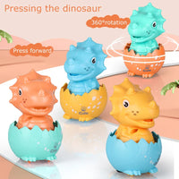 HKM-336787 Dinosaur Egg Press and Go Toy Car - Mini Inertia Friction Pull Back Vehicle for Kids