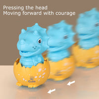 HKM-336787 Dinosaur Egg Press and Go Toy Car - Mini Inertia Friction Pull Back Vehicle for Kids
