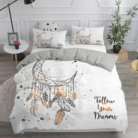 HKM-336851 Bohemian Printed Soft Down Quilt Cover Set for Girls - 2-Piece Bedding Sets in Multiple Sizes