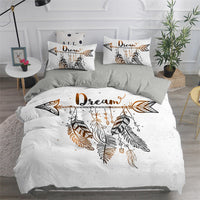 HKM-336851 Bohemian Printed Soft Down Quilt Cover Set for Girls - 2-Piece Bedding Sets in Multiple Sizes