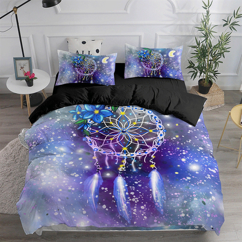 HKM-336851 Bohemian Printed Soft Down Quilt Cover Set for Girls - 2-Piece Bedding Sets in Multiple Sizes