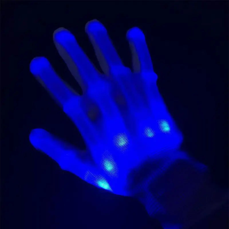 HKM-337107 Colorful LED Light-Up Gloves for Halloween, Christmas, and Party Fun