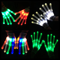 HKM-337107 Colorful LED Light-Up Gloves for Halloween, Christmas, and Party Fun