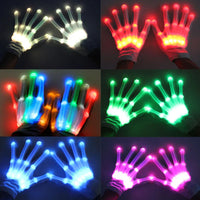HKM-337107 Colorful LED Light-Up Gloves for Halloween, Christmas, and Party Fun