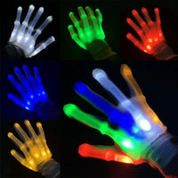 HKM-337107 Colorful LED Light-Up Gloves for Halloween, Christmas, and Party Fun