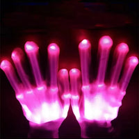 HKM-337107 Colorful LED Light-Up Gloves for Halloween, Christmas, and Party Fun