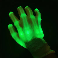 HKM-337107 Colorful LED Light-Up Gloves for Halloween, Christmas, and Party Fun