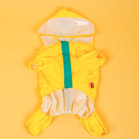 HKM-337171 Dinosaur-Patterned Waterproof Pet Raincoat for Four-Legged Friends, Sizes S-XXL