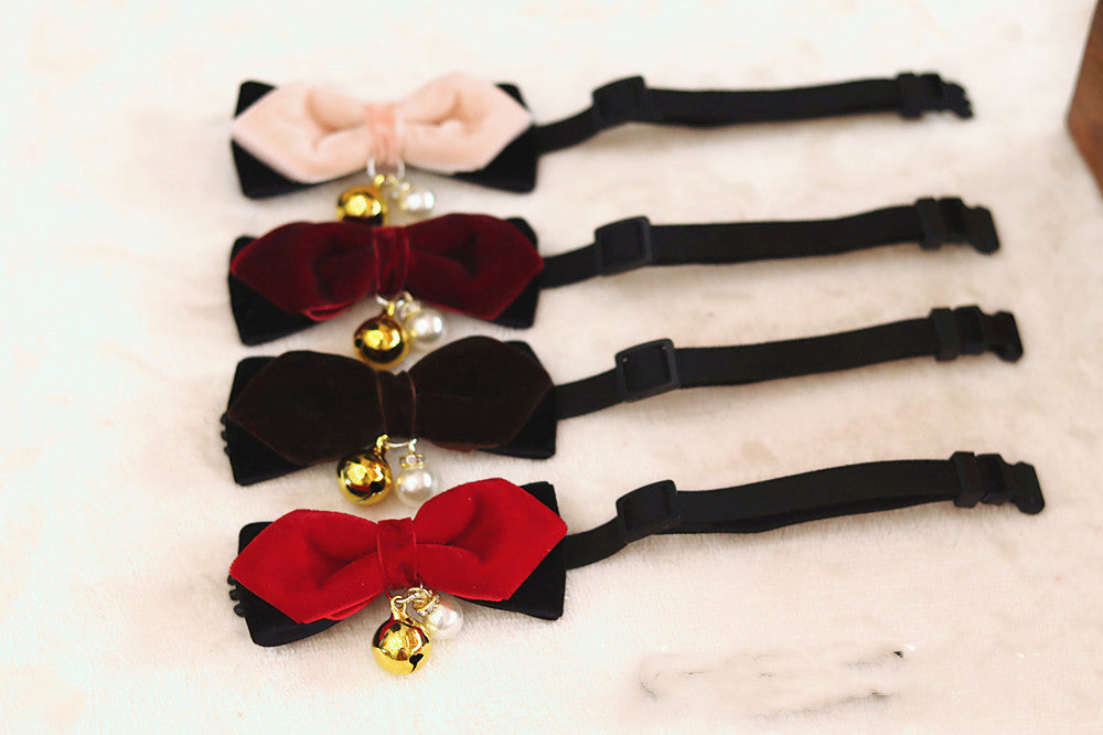 HKM-337235 Dog Bell Collar Cat Bow Tie Pet Bow Tie