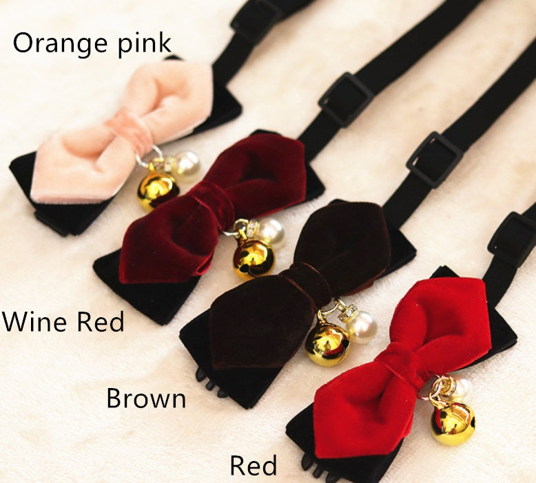 HKM-337235 Dog Bell Collar Cat Bow Tie Pet Bow Tie