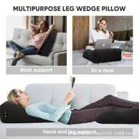 HKM-337363 Inflatable Calf Pillow with Soft Flocking Cover for Enhanced Comfort and Support