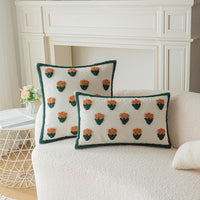 HKM-337491 Cactus and Flower Tufted Throw Pillow Cover, 45x45cm and 30x50cm Options