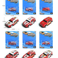 HKM-337491 Diecast 1:64 Scale Pull Back Race Car Model - Alloy & Plastic Toy Vehicle Collection