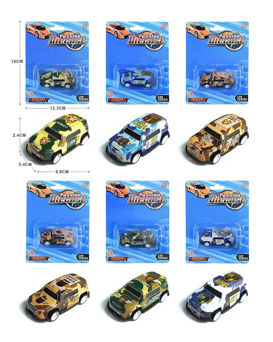 HKM-337491 Diecast 1:64 Scale Pull Back Race Car Model - Alloy & Plastic Toy Vehicle Collection
