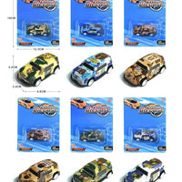 HKM-337491 Diecast 1:64 Scale Pull Back Race Car Model - Alloy & Plastic Toy Vehicle Collection