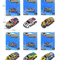 HKM-337491 Diecast 1:64 Scale Pull Back Race Car Model - Alloy & Plastic Toy Vehicle Collection